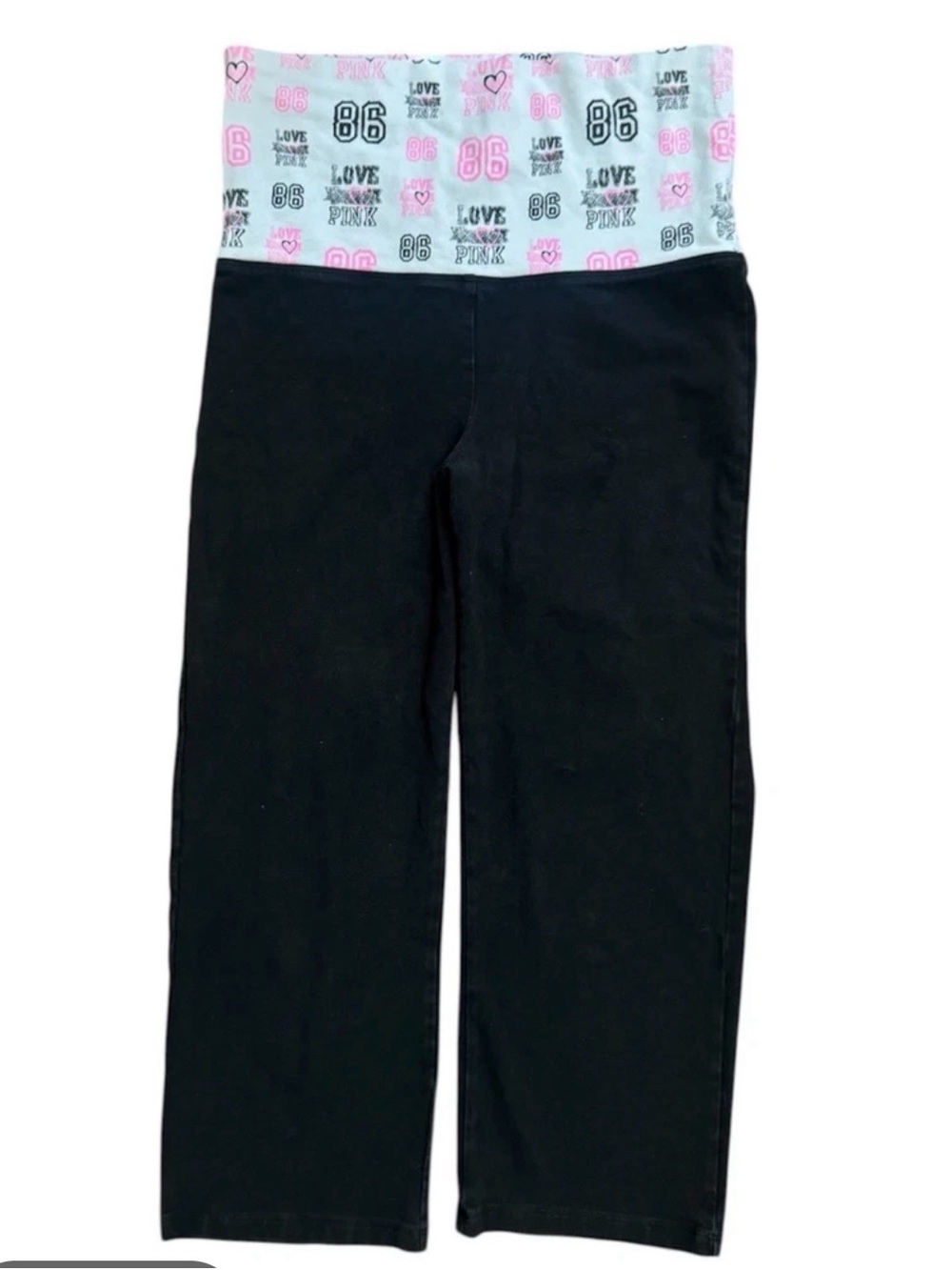 Vintage Victorias Secret Pink cropped fold over yoga pants
